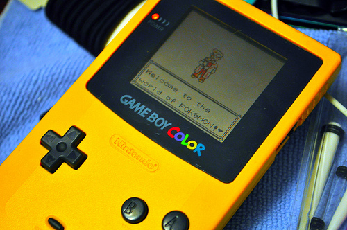 yellow game boy color